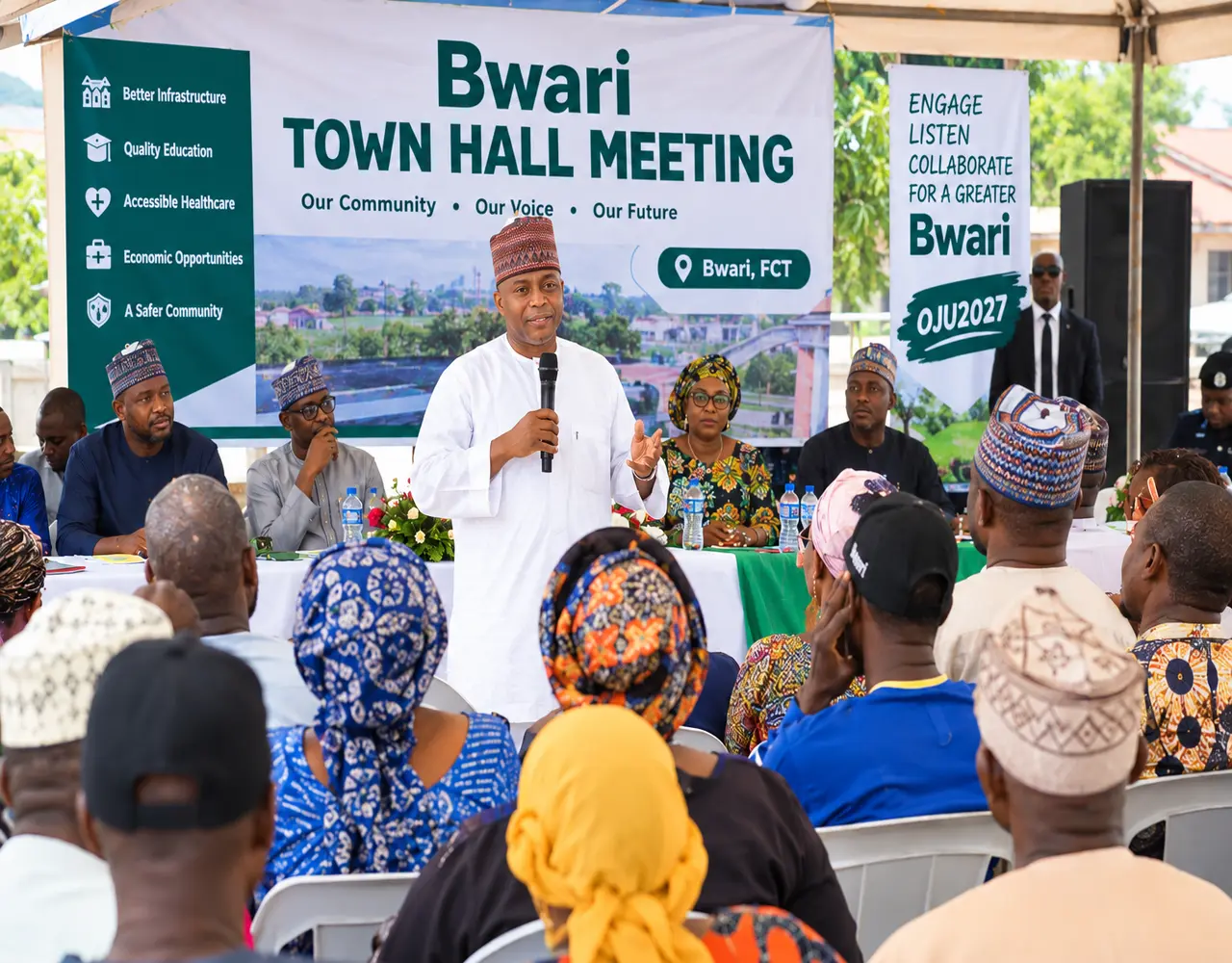 OJU 2027 Bwari Town Hall community gathering with residents in Abuja