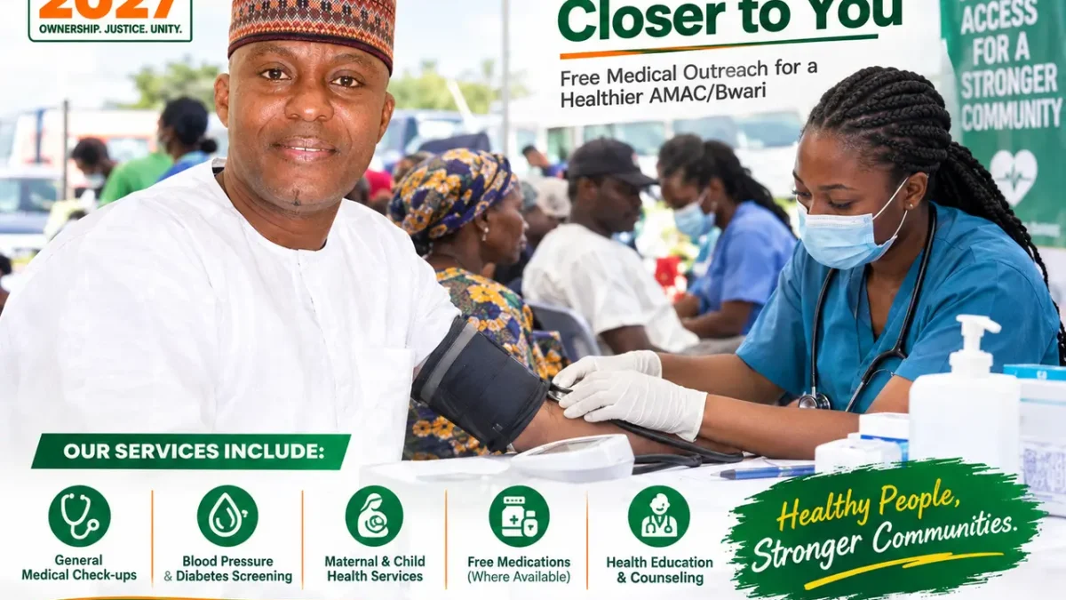 Hon. Urrah free medical outreach BWARI community health programme 2026